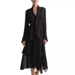 REISS Callie Ruffle Maxi Dress Size 8